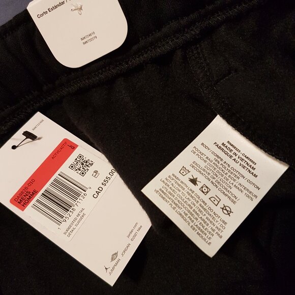 Jordan Essentials Fleece shorts size large black baggy - Picture 6 of 8